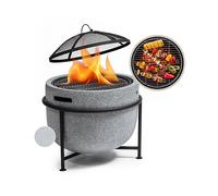 BRACIERE DA ESTERNO BLUMFELDT Grail, Legna, Griglia da 1300 cm², Grigio, Nero