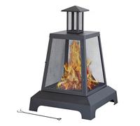 Braciere da esterno in ghisa | Stufa a legna | Stufa a legna con rete Surround per giardino e terrazza