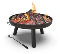 ® Braciere da Giardino Ø60 cm in Metallo con Griglia e Attizzatoio Braciere da