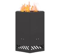 Braciere Da Giardino Bracieri Da Esterno Camino, Braciere Nero 38 X 38 X 51cm Acciaio Laminato a Freddo, Per Campeggio Picnic Campeggio Fuoco Terrazza Giardino, Facile Da Trasportare