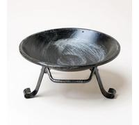 Braciere da Giardino in Ferro, 40 cm Diametro, 27 cm Altezza, Per fuoco NERO