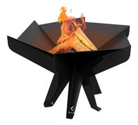 Braciere da giardino Kratki Fire Hex con supporto, da appoggio, esagonale, dimensioni L57,2 x L66 x H41,9 cm, peso 17,7 kg, realizzato in robusto acciaio resistente al calore
