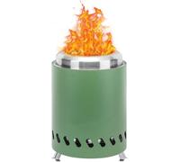 Braciere Da Tavolo Inox Senza Fumo, Mini Camino Portatile A Doppio Combustibile Camino Acciaio Inox Stufa Esterna A Legna Pellet Per Giardino, Campeggio & Balcone(Green)