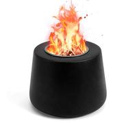 Braciere da Tavolo, Mini Braciere da Tavolo Personale Piccolo Portatile Braciere Senza Fumo Camino in Ceramica Nera Fiamma di Alcol Denaturato Braciere in Cemento per Interni Ed Esterni