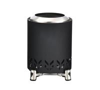 Braciere da Tavolo Senza Fumo per Esterni - Mini Camino da Tavolo, Stufa a Pellet da Tavolo, Braciere Portatile per Terrazza, Piccolo Riscaldatore da Patio(Matte Black-With stand)