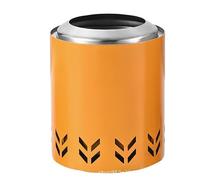 Braciere da Tavolo Senza Fumo per Esterni - Mini Camino da Tavolo, Stufa a Pellet da Tavolo, Braciere Portatile per Terrazza, Piccolo Riscaldatore da Patio(Orange)
