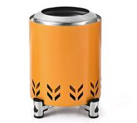 Braciere da Tavolo Senza Fumo per Esterni - Mini Camino da Tavolo, Stufa a Pellet da Tavolo, Braciere Portatile per Terrazza, Piccolo Riscaldatore da Patio(Orange-With stand)