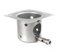 Braciere di ricambio in ferro stampato, 127 x 127 mm, per barbecue a grana grossa (vetro a coppetta)