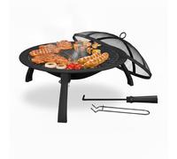 Braciere Esterno Coperchio Parascintille Griglia Giardino Attizzatoio Ø 51 cm