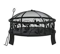 Braciere in acciaio 50 cm XXL con parascintille e attizzatoio, grande braciere per giardino e terrazza, materiale robusto per calore e atmosfera accogliente all'aperto