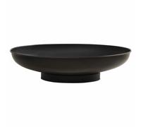Braciere in acciaio diametro 80 cm, verniciato a polvere nera, grande braciere per giardino e terrazza, ideale per riscaldare e decorare con calore naturale e fiamma