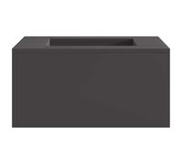 vidaXL Focolare Nero 60 x 60 x 30 cm Acciaio, Braciere Moderno per Giardino e terrazza, Soluzione di Riscaldamento Esterno Durevole, Rettangolare e Portatile per Eventi Eleganti