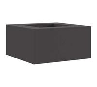 Braciere Nero Acciaio Resistente Alle Intemperie 80 x 80 x 40 cm | Design Aperto, Ventilazione Ottimale, Resistente Al Calore 600°C, Per Terrazza E Giardino