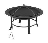 Braciere per impieghi gravosi, braciere in acciaio di grosso calibro da 71 cm, set braciere con supporto, parascintille, gancio e griglia per legna, per braciere da esterno, giardino, festa