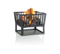 BRACIERE PER LEGNA BARBECOOK "CLASSIC SQUADRA" IN ACCIAIO NERO, 62X62 CM