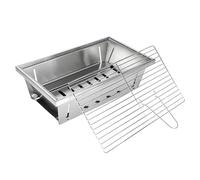 Braciere Portatile,Acciaio Inossidabile Resistente al Calore per Cucina all'Aperto,Barbecue a Carbone Portatile - per Pesca Escursionismo Giardino Balcone Terrazzo Viaggio Picnic Festa Campeggio