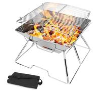 Braciere portatile da campeggio pieghevole in acciaio inox 304 barbecue per
