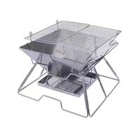 Braciere, Stufa da tavolo a legna portatile Braciere, Riscaldatore a ardere Barbecue pieghevole Griglia for barbecue Supporto campeggio all'aperto per patio, cortile