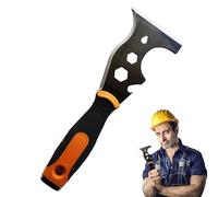 Brackage per la pulizia - 16 in 1 raschietto per pavimento in acciaio inossidabile con pala | Tool Paint Stripper per tirare le unghie, raschiare il pavimento, spalare la punta