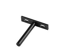 brackets, Staffa for mensola galleggiante da parete, supporti for tendaggi neri, staffe nascoste for mensole in legno ,for Wood(Black 5 inch 1pcs)