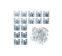 Brackit 80 pezzi montaggio a incasso staffa nascosta e set di fissaggio - 36 x 36 mm - kit di staffe nascoste in acciaio zincato - Viti e fissaggi inclusi - per montaggio mobili, decorazioni per la
