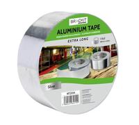 Brackit, nastro in alluminio, 48 mm x 60 m, extra lungo, conduttivo, resistente al calore ad alta temperatura, per riparazioni HVAC, canaline, isolanti, asciugatrici, gioielleria e artigianato