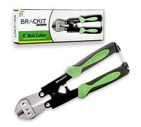 Brackit Tagliabulloni da 20,3 cm, in acciaio CR-MO resistente, 210 mm, manici antiscivolo in gomma per un comodo taglio di viti, fili e cavi