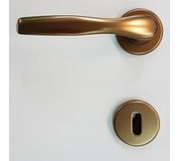 Brackle Coppia Maniglia per porte interne Milano satinata alluminio moderna (Bronzo)