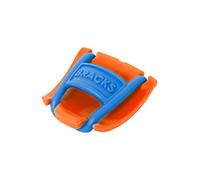 Bracks - Fermaglio per bloccare i lacci, per tutti i tipi di scarpe, facile da usare ed efficace, 1 paio, 30 colori, Arancione (orange-blue), Taglia unica