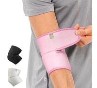 Bracoo Tutore Epicondilite Gomito Regolabile in Neoprene, Gomitiera per Epicondilite e Tendinite, Fascia Gomito Traspirante per Dolore Articolare, Uomo e Donna, Sport, ES10, Rosa