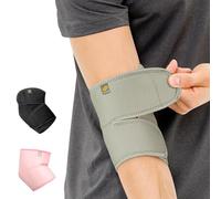 Bracoo Tutore Epicondilite Gomito Regolabile in Neoprene, Gomitiera per Epicondilite e Tendinite, Fascia Gomito Traspirante per Dolore Articolare, Uomo e Donna, Sport, ES10, Grigio