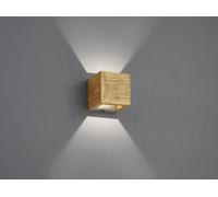 BRAD APPLIQUE LED LEGNO CUBO BI-EMISSIONE SMD OSRAM CON REGOLAZIONE INTENSITA' CON INTERRUTTORE L.11X11CM 13,5W · 1x 1500lm, 3000K DIMMERABILE