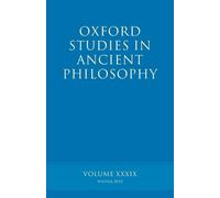 Brad Inwood Oxford Studies in Ancient Philosophy volume 39 (Tascabile)