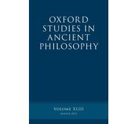 Brad Inwood Oxford Studies in Ancient Philosophy, Volume 43 (Tascabile)