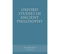 Brad Inwood Oxford Studies in Ancient Philosophy, Volume 44 (Tascabile)