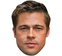 Brad Pitt (Stubble) Maschere di persone famose, facce di cartone