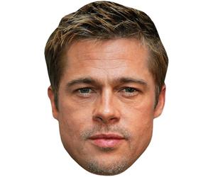 Brad Pitt (Stubble) Maschere di persone famose, facce di cartone