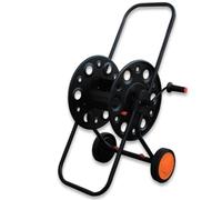 BRADAS Carrello portatubo da giardino con avvolgitubo in metallo da 100 m...