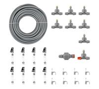 Bradas - Set di nebulizzatori per il raffreddamento della terrazza - Nebbia acqua da giardino - Spruzzatore acqua - Sistema di raffreddamento per la nebbia - Sistema di raffreddamento per la nebbia