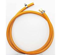 Bradas, Tubo per il gas con raccordo di 1/4” a filettatura sinistra (1 lato con fascetta) 1,5 m, 8 mm, adatto al gas propano e butano per il campeggio