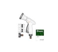 BRADAS - WHITE LINE WL-EN8TSET, Set doccia solare regolabile standard, Nebulizzatore acqua da esterno ! Ideale per giardino e piscina esterna, portagomma 1/2" aperto Presa rubinetto 3/4"-1"
