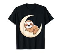 Bradipo Addormentato sulla Luna - Illustrazione Maglietta