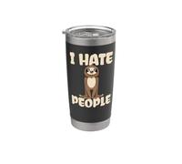 Bradipo Brontolone I Hate People Odio Le Persone Bicchiere termico in acciaio inox doppia parete