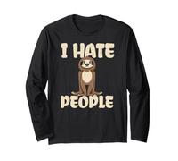 Bradipo Brontolone I Hate People Odio Le Persone Maglia a Manica