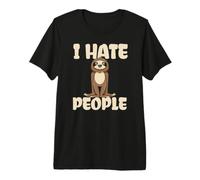 Bradipo Brontolone I Hate People Odio Le Persone Maglietta Premium