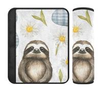 Bradipo Buffalo Plaid Daisy Egg Pasqua 2 pz Cinture di Sicurezza Imbottiture per Adulti Stop Cintura di Sicurezza Taglio nel Collo per Aereo forro para cinturon de seguridad