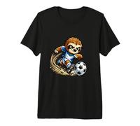 Bradipo Che Gioca a Calcio Goal Scorer Kicking Ball Maglietta Premium