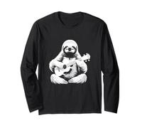 Bradipo Che Suona Ukulele Musica Pigro Amante degli Animali Maglia a Manica