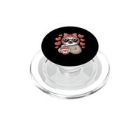 Bradipo che tiene il cuore bevendo caffè bradipo San Valentino arco PopSockets PopGrip per MagSafe