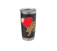 Bradipo con un grande cuore Bicchiere termico in acciaio inox doppia parete